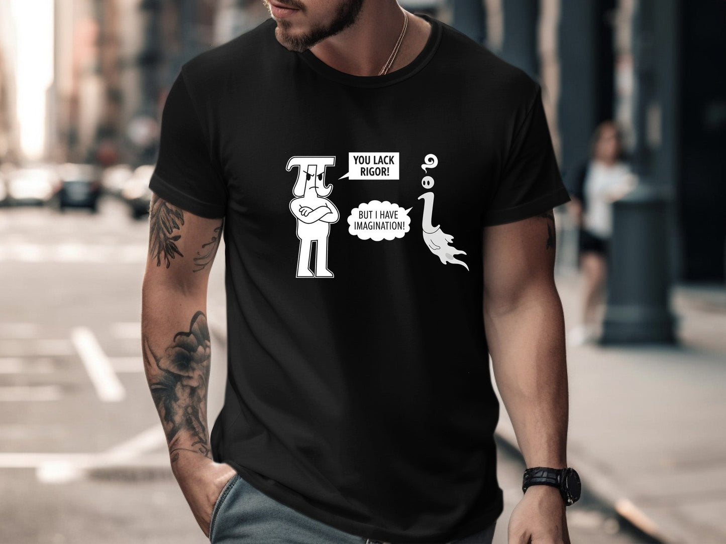 Rigor vs Imagination Joke Pi vs i Funny Math T-Shirt
