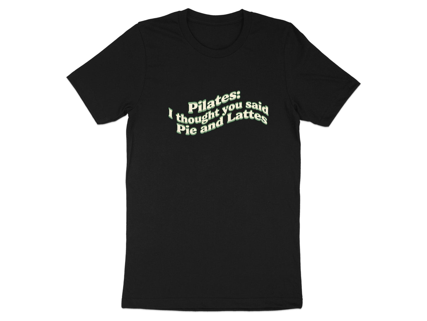 Pie and Lattes Pilates Graphic Tee - Retro Green