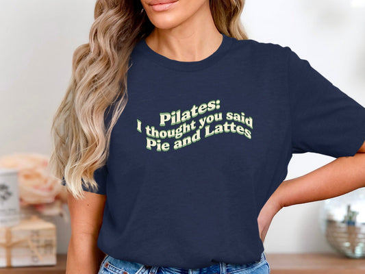 Pie and Lattes Pilates Graphic Tee - Retro Green