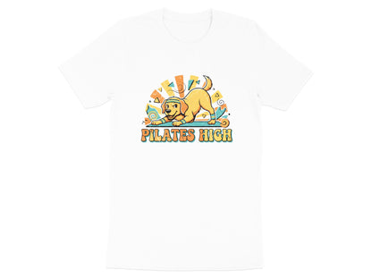 Pilates High Dog Graphic T-Shirt - Vintage Sun Design