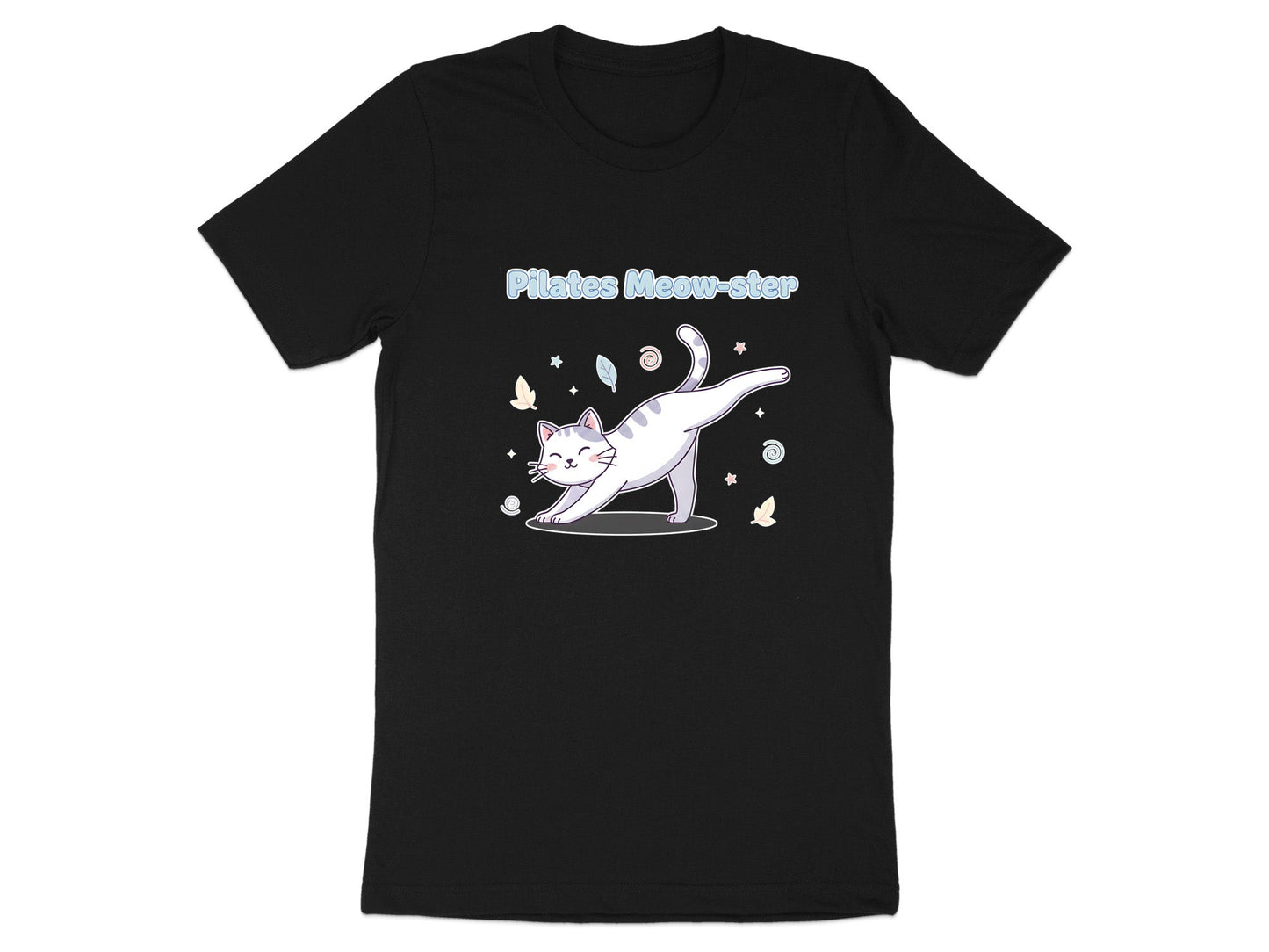 Pilates Meow-ster Cat Graphic T-Shirt - Kawaii Style