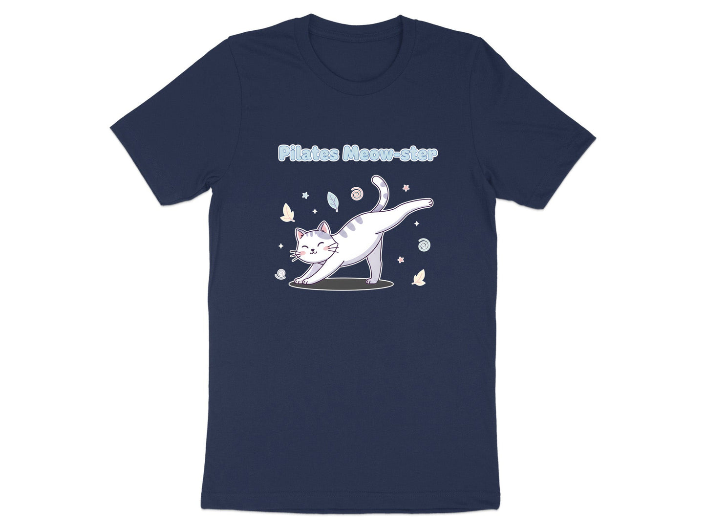 Pilates Meow-ster Cat Graphic T-Shirt - Kawaii Style