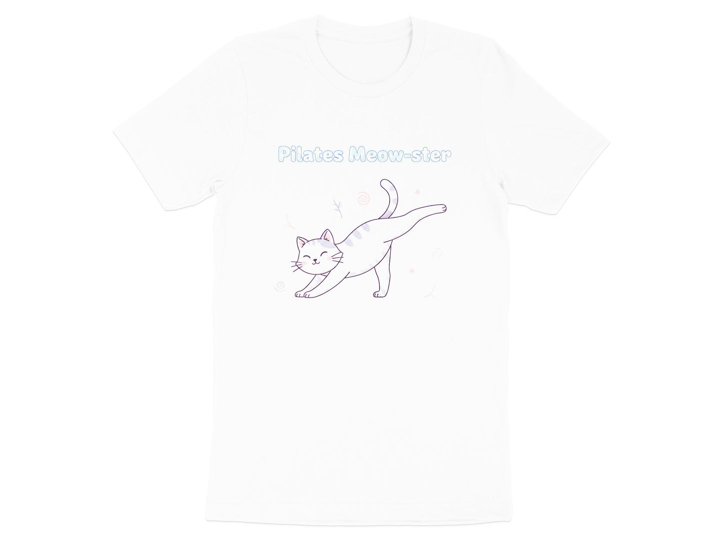 Pilates Meow-ster Cat Graphic T-Shirt - Kawaii Style