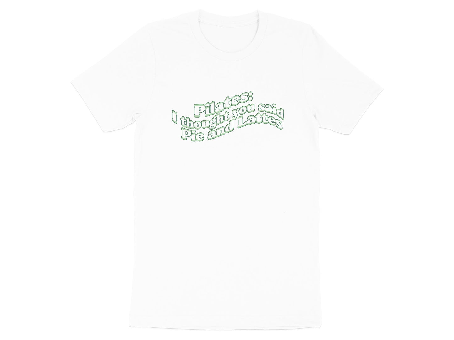 Pie and Lattes Pilates Graphic Tee - Retro Green