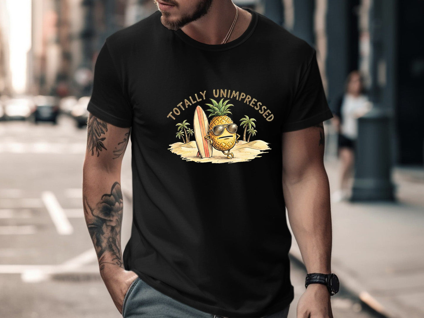 Totally Unimpressed Pineapple T-Shirt | Funny Summer Surf Tee