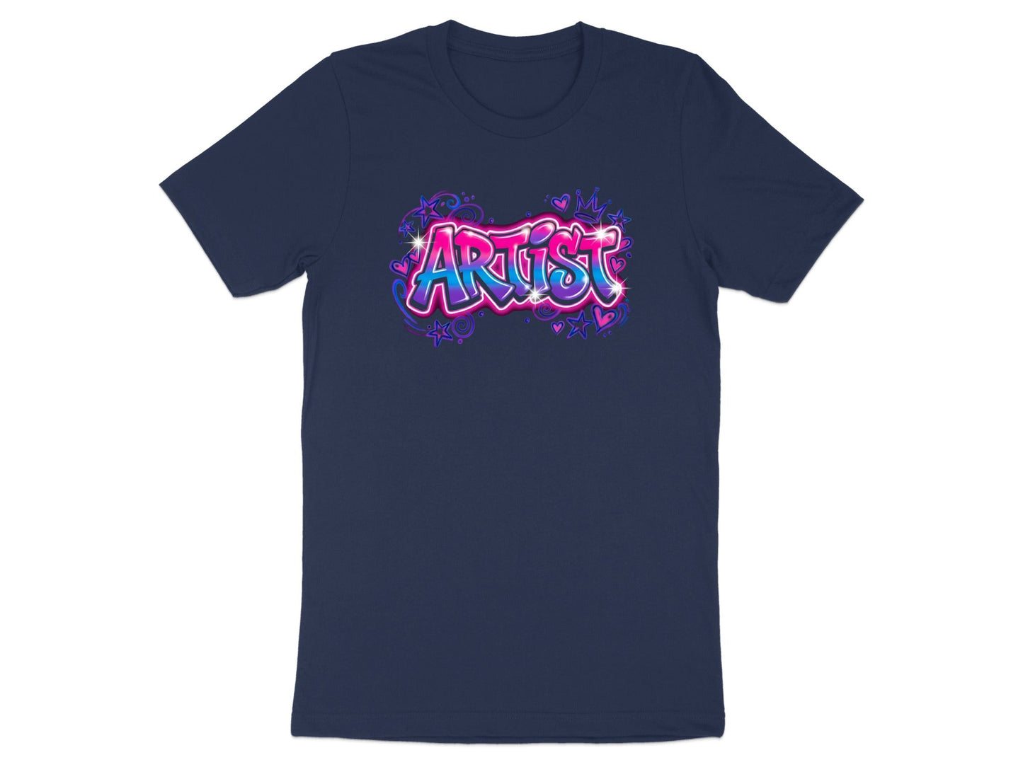 Retro Pink & Blue Graffiti Artist T-Shirt - Neon Style Graphic Tee