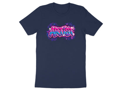 Retro Pink & Blue Graffiti Artist T-Shirt - Neon Style Graphic Tee