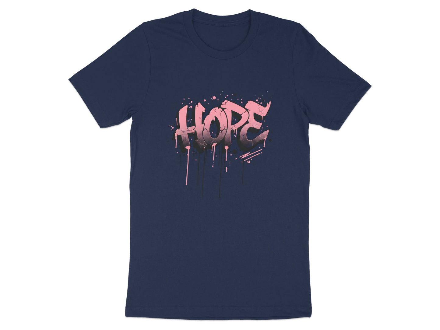 HOPE Pink Graffiti Drip Graphic T-Shirt