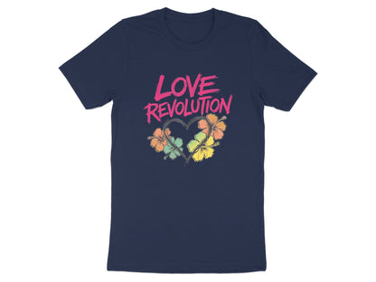 Love Revolution Floral Heart Graphic T-Shirt
