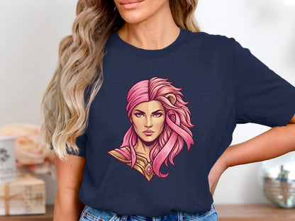 Pink Ribbon Lioness Warrior Graphic Tee