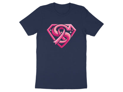 Pink Ribbon Superhero 'S' Shield T-Shirt