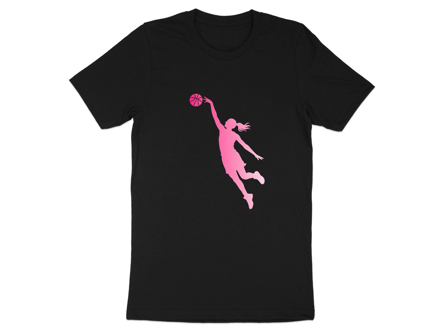 Women's Basketball Pink Silhouette Slam Dunk Tee