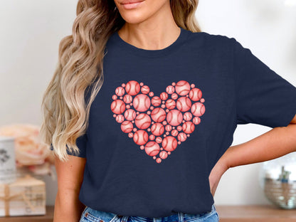 Baseball Heart Love The Game Graphic T-Shirt