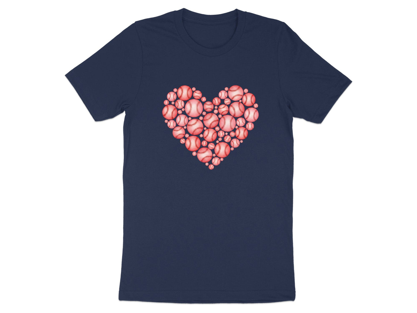 Baseball Heart Love The Game Graphic T-Shirt