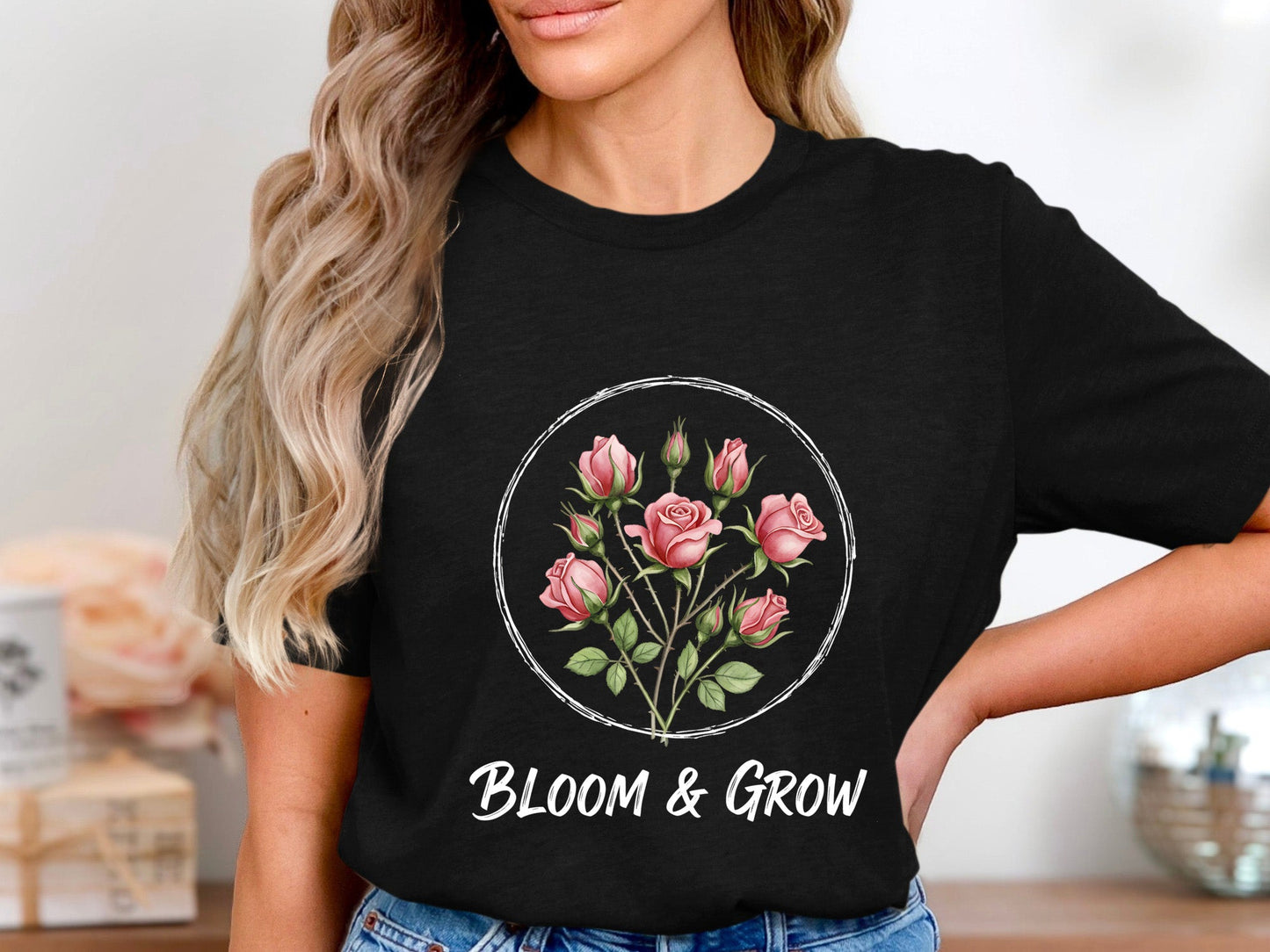 Bloom & Grow Rose Wreath T-Shirt