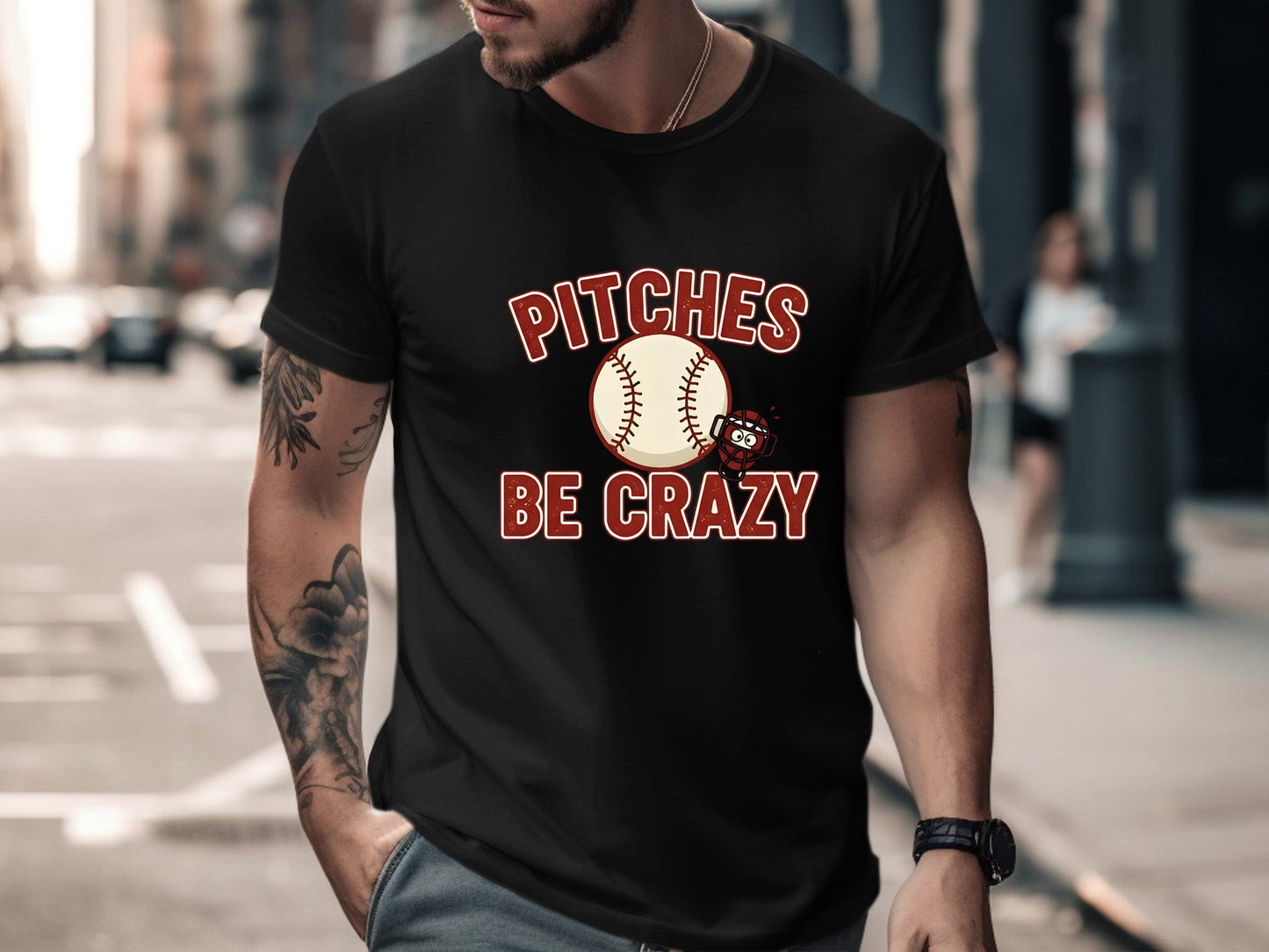 Pitches Be Crazy Funny Baseball T-Shirt
