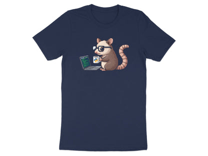 Pixel Art Coding Opossum T-Shirt - Retro Programmer  Tee