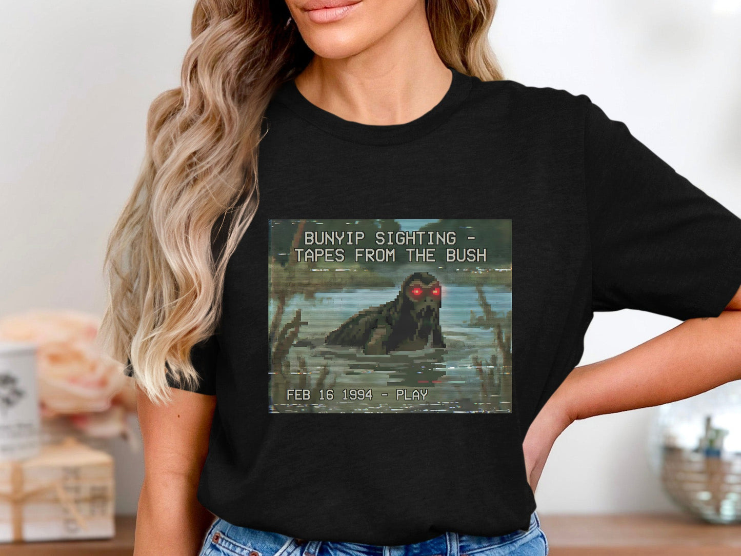 Bunyip Sighting Tapes From The Bush Cryptozoology Tee