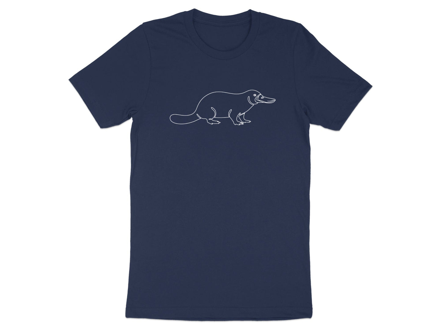 Minimalist Platypus Single Line Drawing T-Shirt | Modern Nature Tee