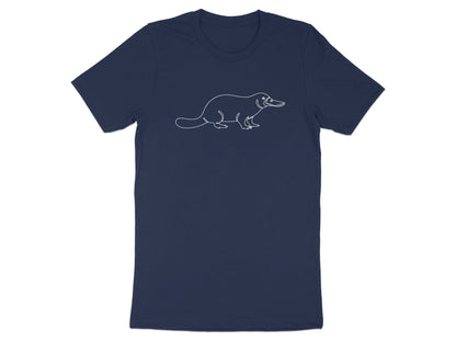 Minimalist Platypus Single Line Drawing T-Shirt | Modern Nature Tee