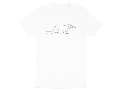 Minimalist Platypus Single Line Drawing T-Shirt | Modern Nature Tee