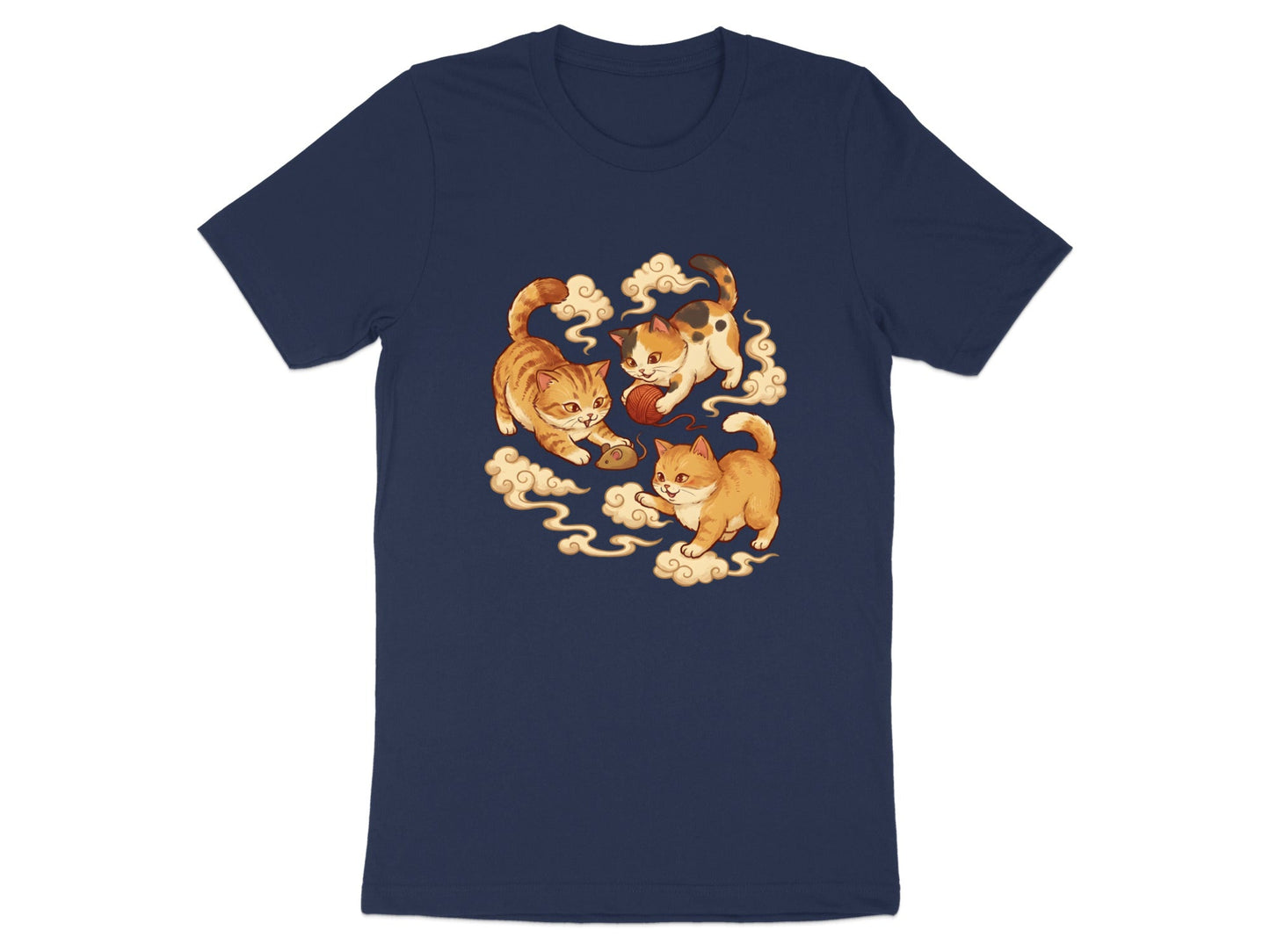 Playful Kittens & Golden Clouds T-Shirt