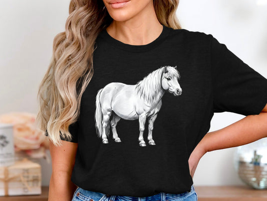 Pony Pencil Sketch Men's Graphic Tee
