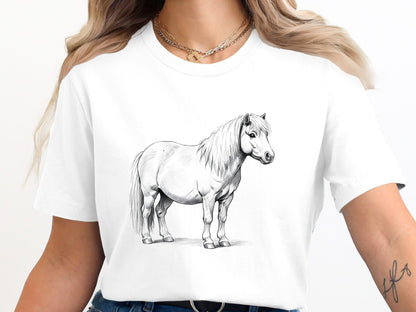 Pony Pencil Sketch Men's Graphic Tee