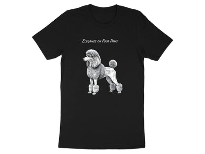 Elegance On Four Paws Poodle Pencil Sketch Graphic Tee