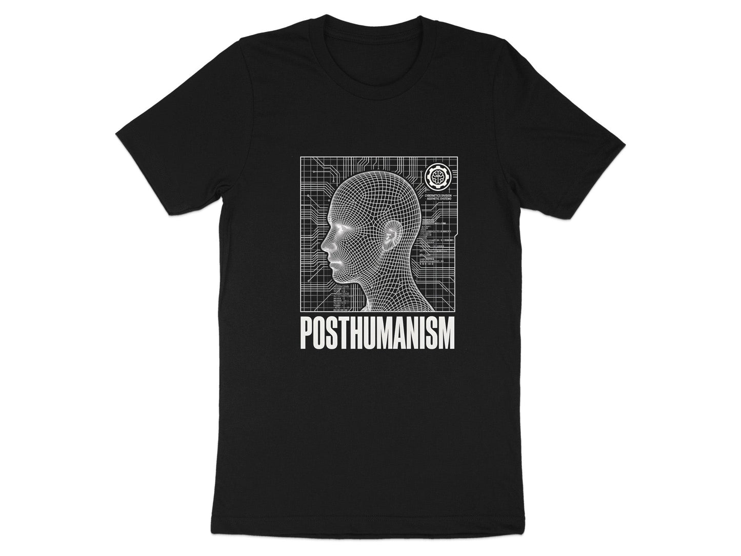 Posthumanism Wireframe Blueprint T-Shirt
