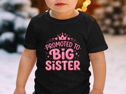 Promoted To Big Sister Crown Graphic Tee