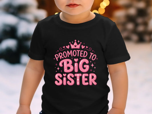 Promoted To Big Sister Crown Graphic Tee