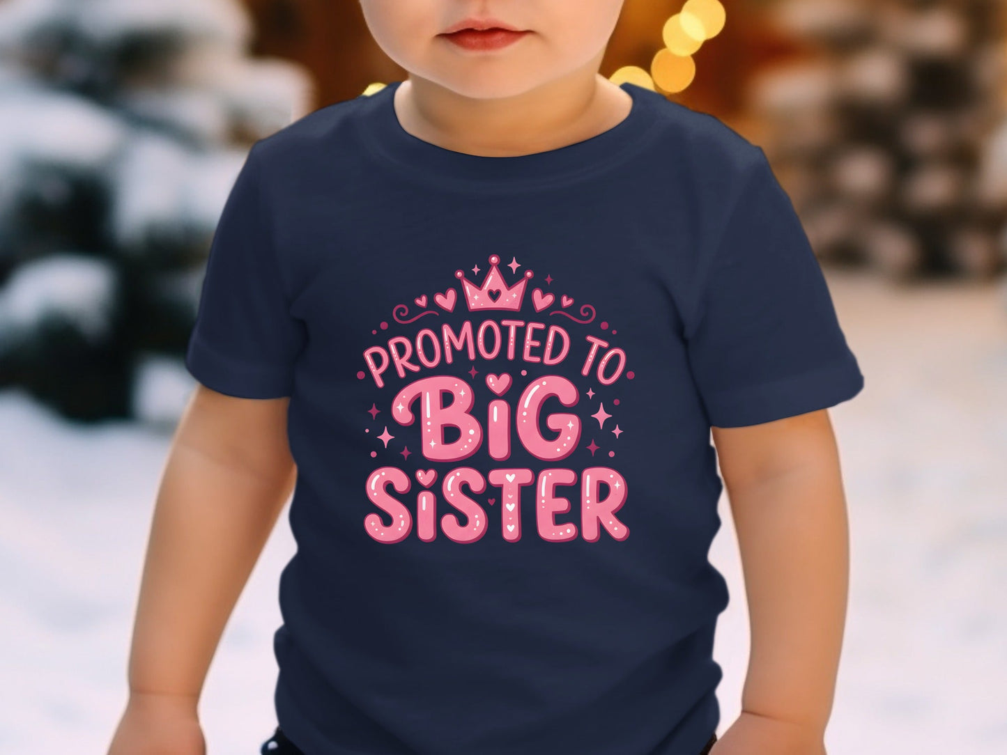 Promoted To Big Sister Crown Graphic Tee