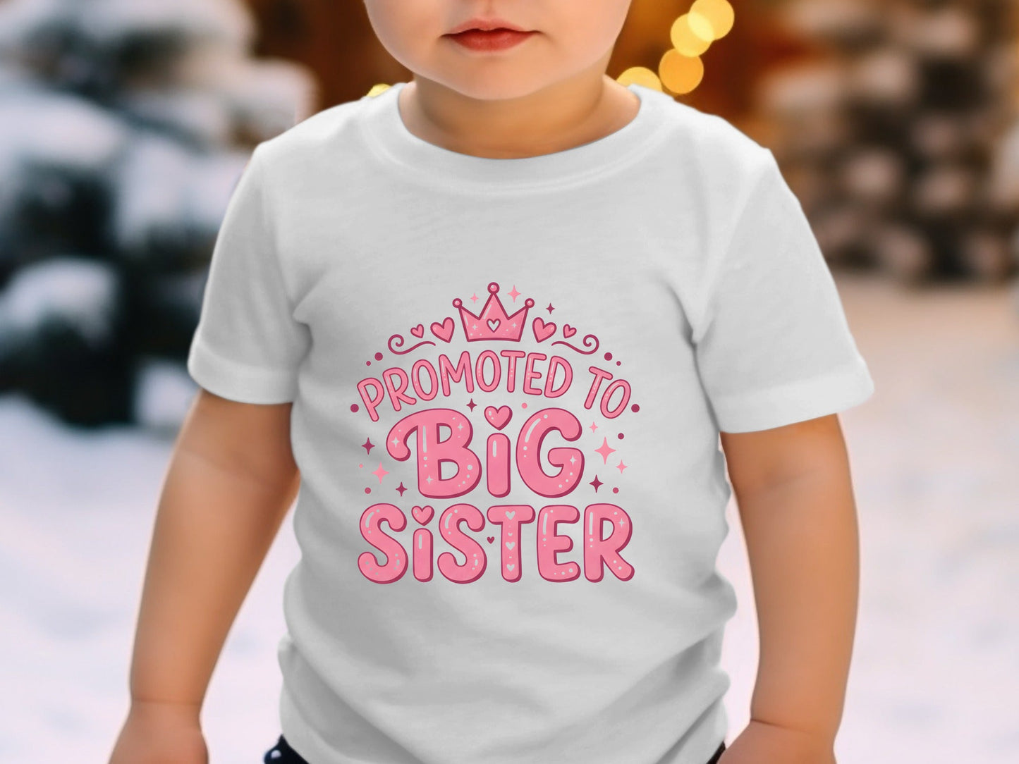 Promoted To Big Sister Crown Graphic Tee
