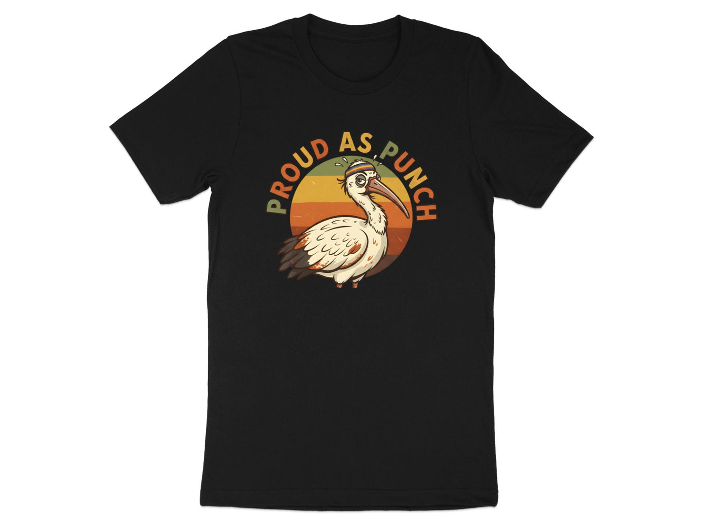 Proud As Punch Pelican T-Shirt - Black / Aussie Humor Pride