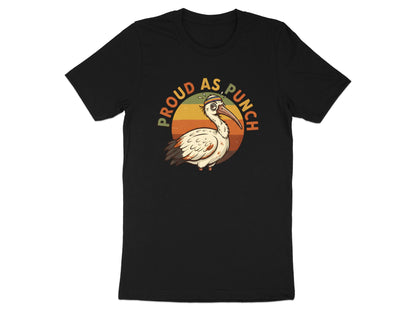 Proud As Punch Pelican T-Shirt - Black / Aussie Humor Pride