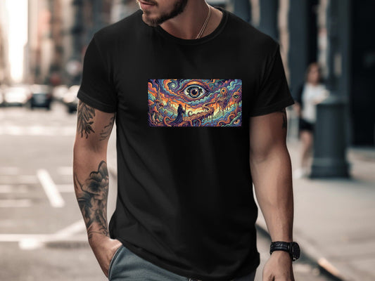 The Cosmic Eye Panoramic Psychedelic Wizard Tee