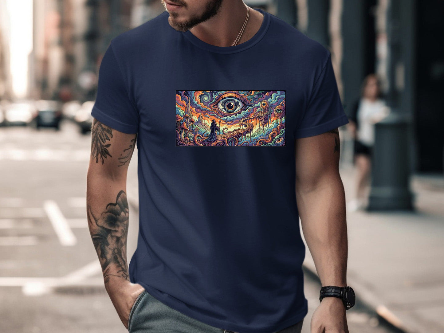 The Cosmic Eye Panoramic Psychedelic Wizard Tee