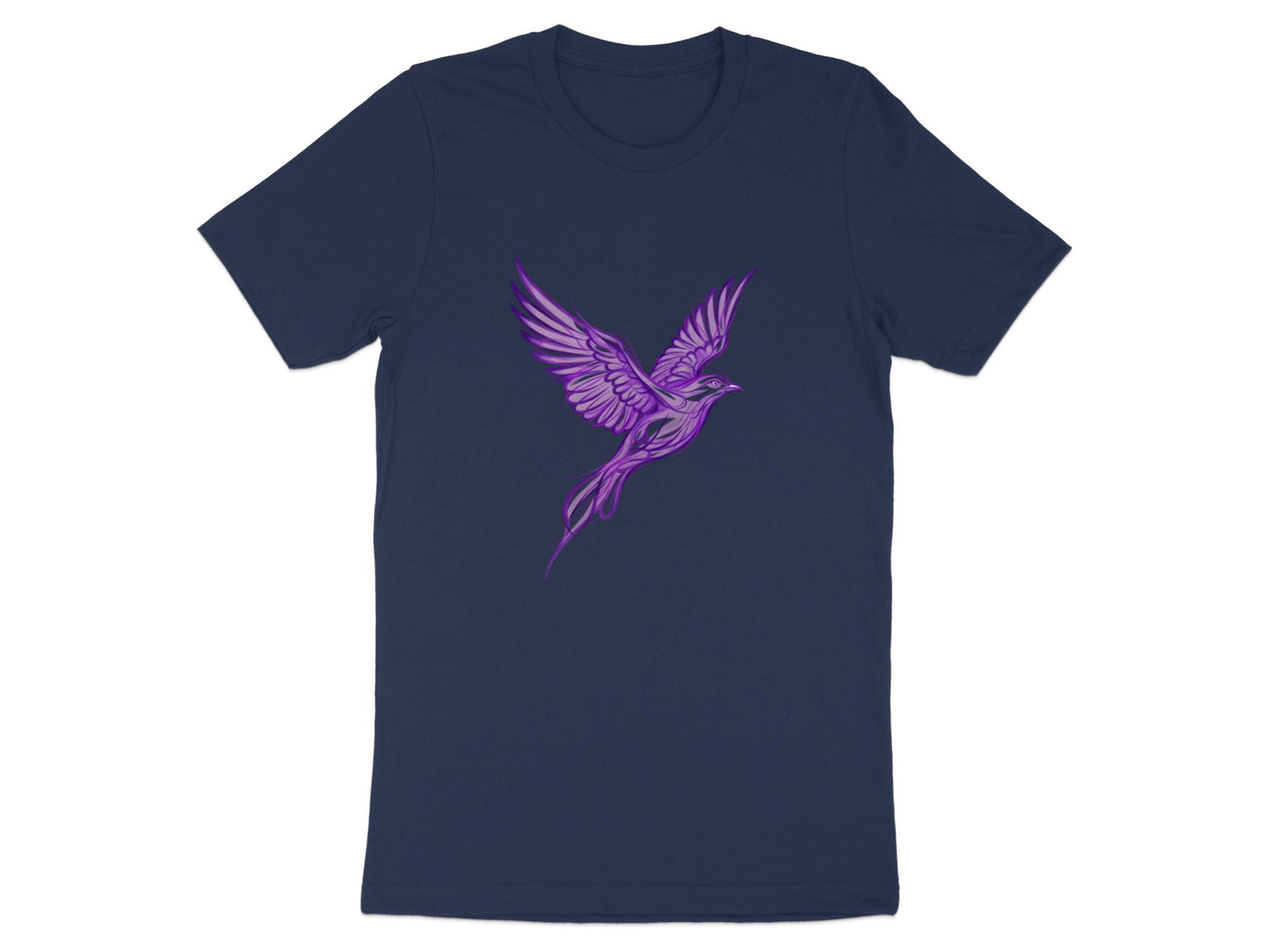 Ethereal Purple Phoenix Rising Graphic T-Shirt