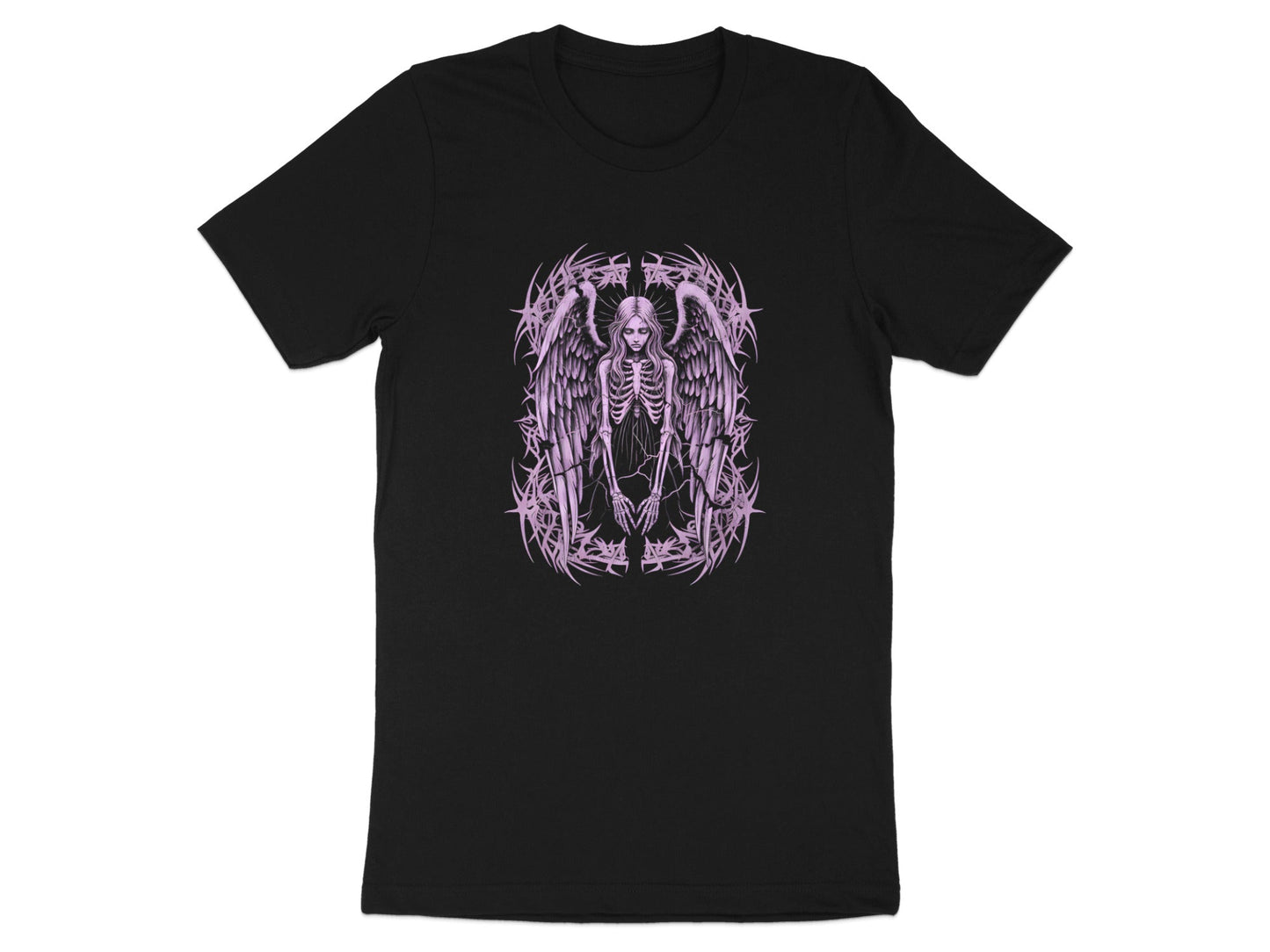 Skeletal Angel Pastel Goth Tribal Graphic Tee