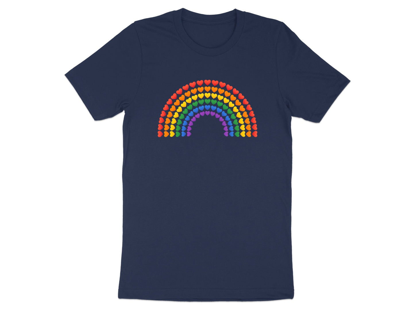Rainbow Heart Arch T-Shirt - Black / Minimalist Pride