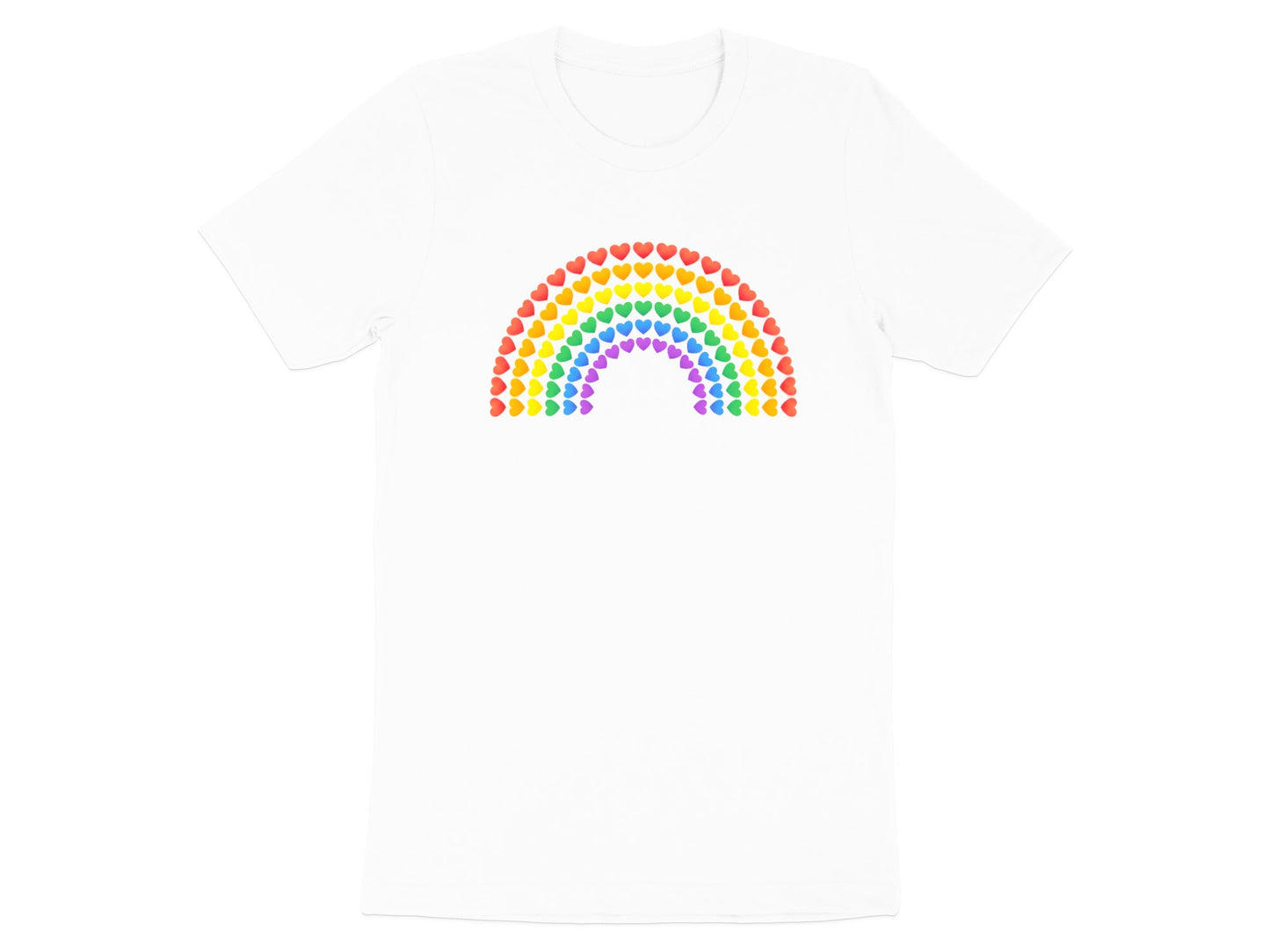 Rainbow Heart Arch T-Shirt - Black / Minimalist Pride