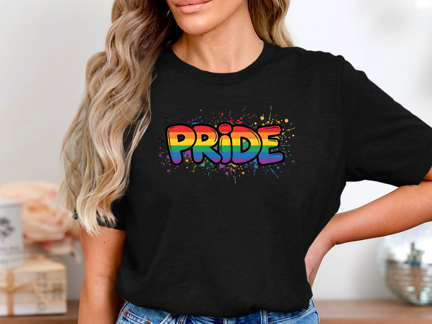 Rainbow Pride Splatter T-Shirt/ Streetwear Edition