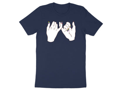 Rainbow Nails Pinky Promise T-Shirt - Black / Pride Australia