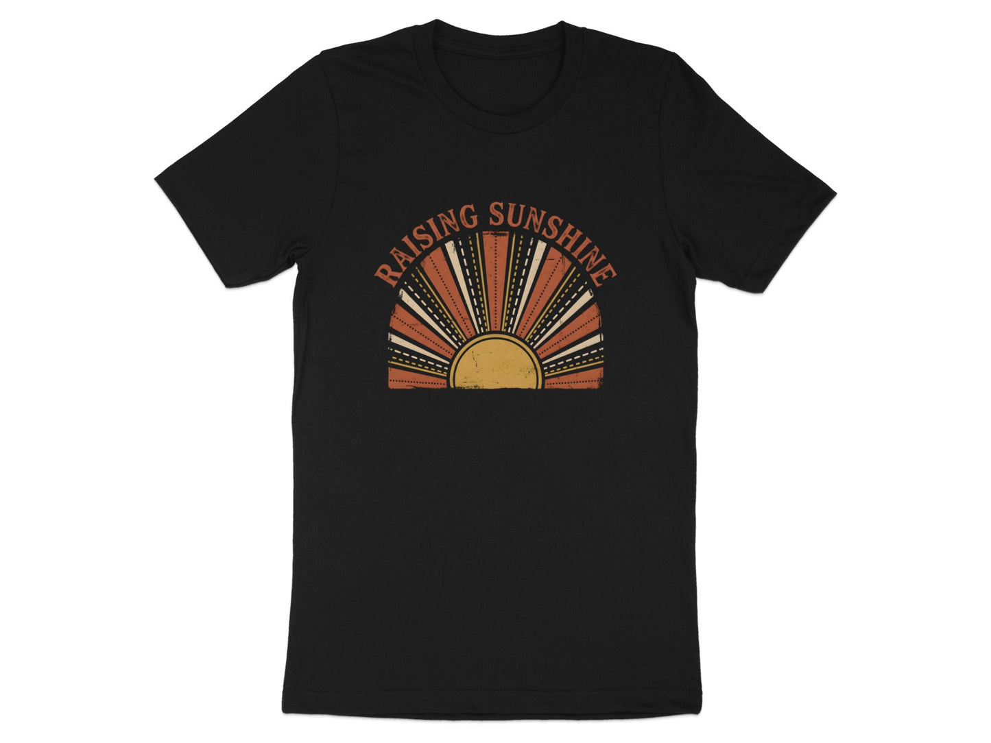 Raising Sunshine Retro Sunburst Tee - Vintage Motherhood Shirt