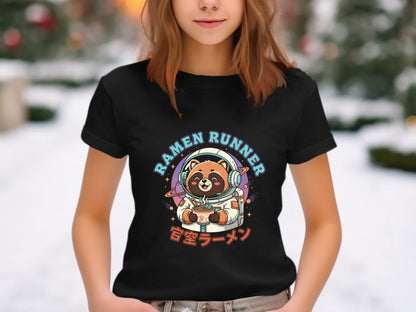 Ramen Runner Astronaut Red Panda Space T-Shirt