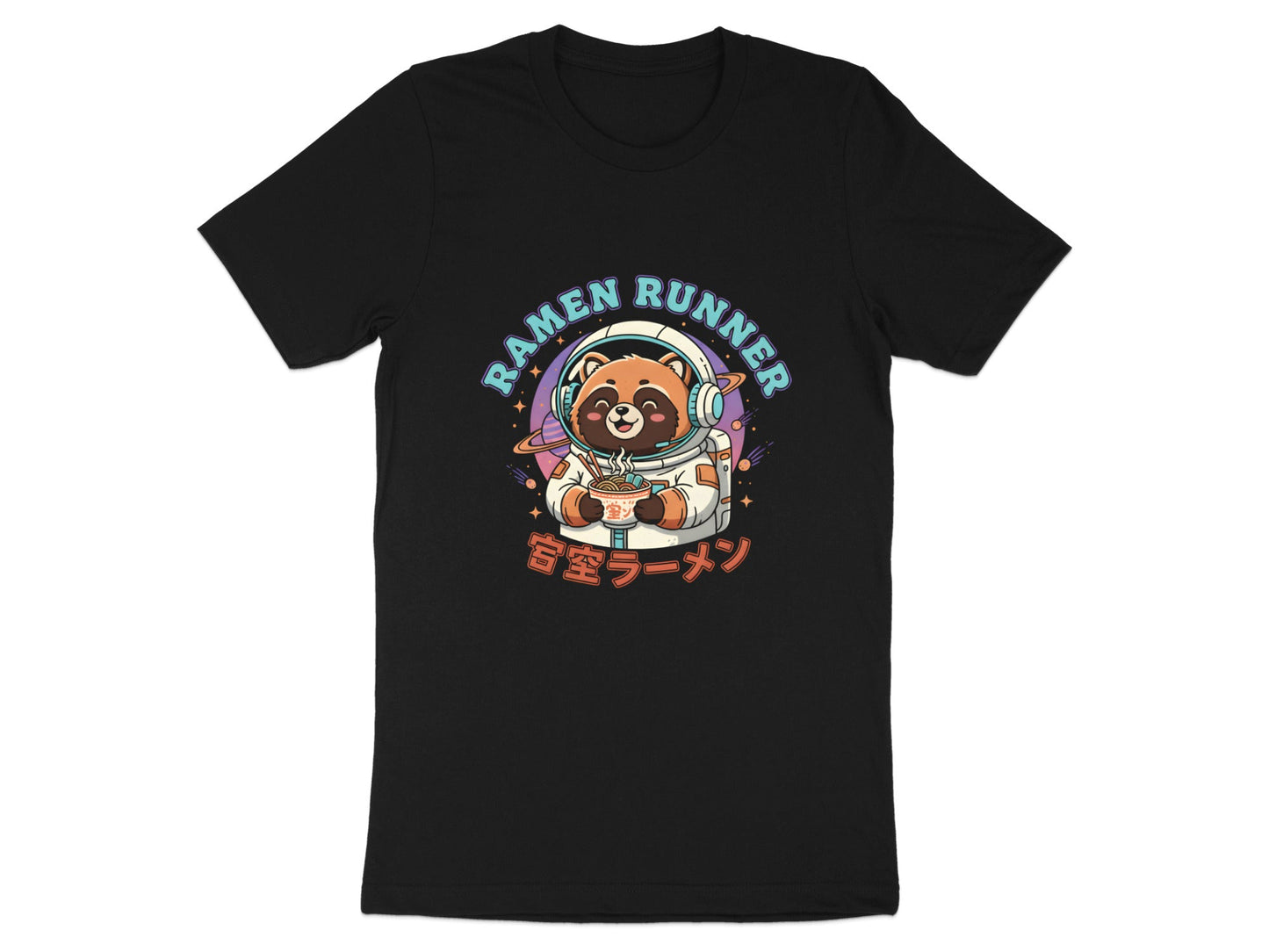 Ramen Runner Astronaut Red Panda Space T-Shirt