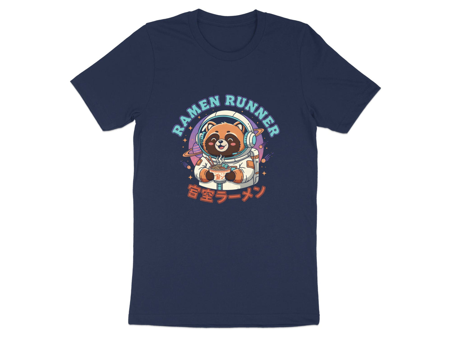 Ramen Runner Astronaut Red Panda Space T-Shirt