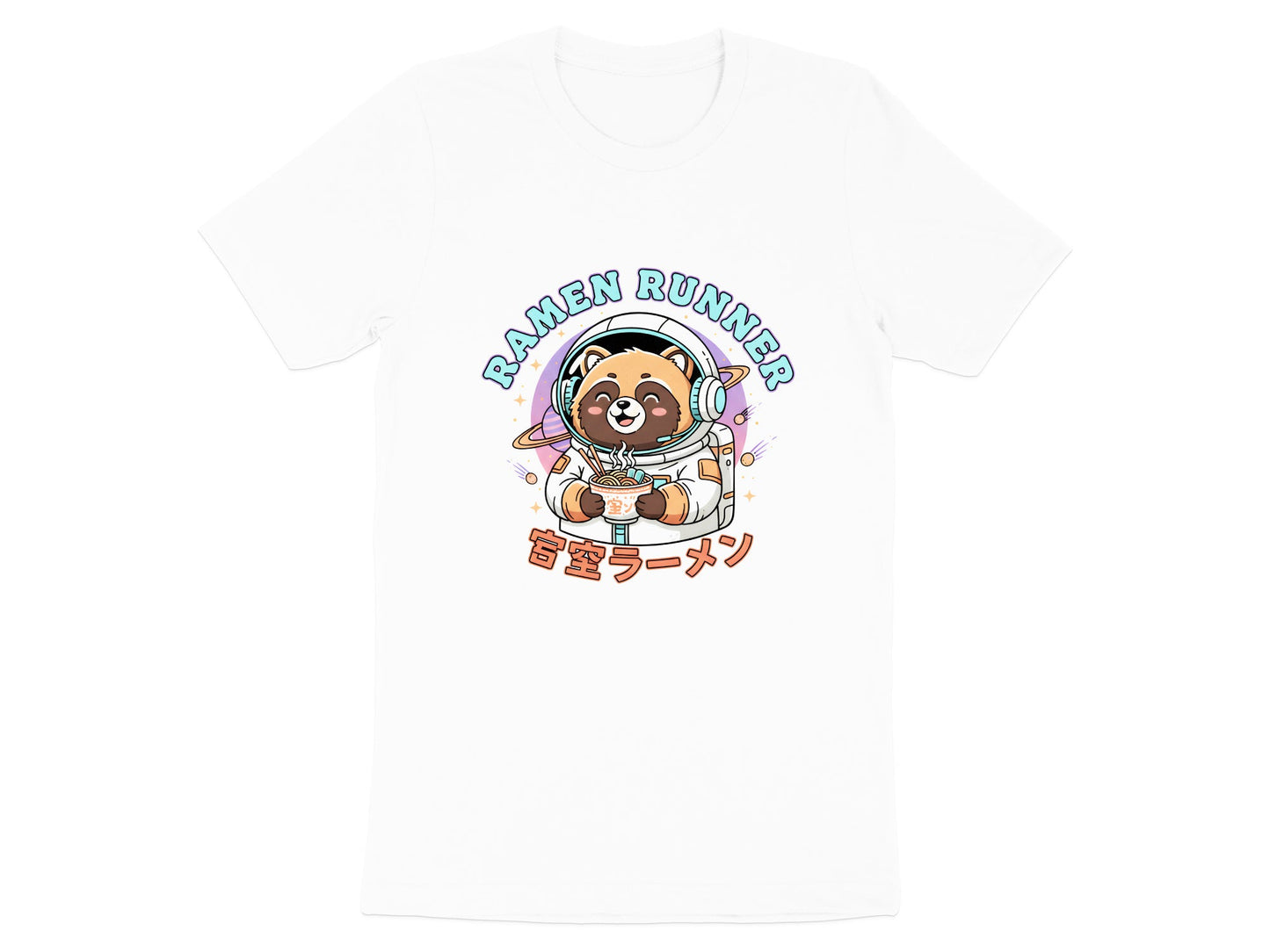 Ramen Runner Astronaut Red Panda Space T-Shirt