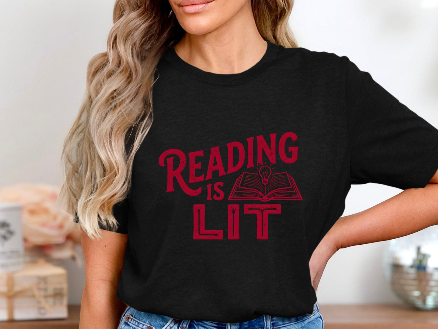 Reading Is Lit Typographic Tee